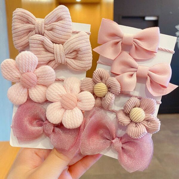 まとめ売り 女の子 ヘアゴム リボン 花 プリンセス ピンク ヘアアクセ 可愛い