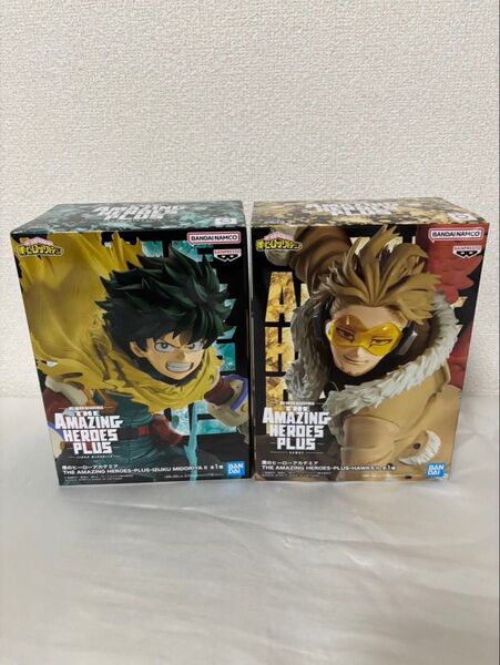 僕のヒーローアカデミア 緑谷出久 ホークス 未開封フィギュア 2体セット