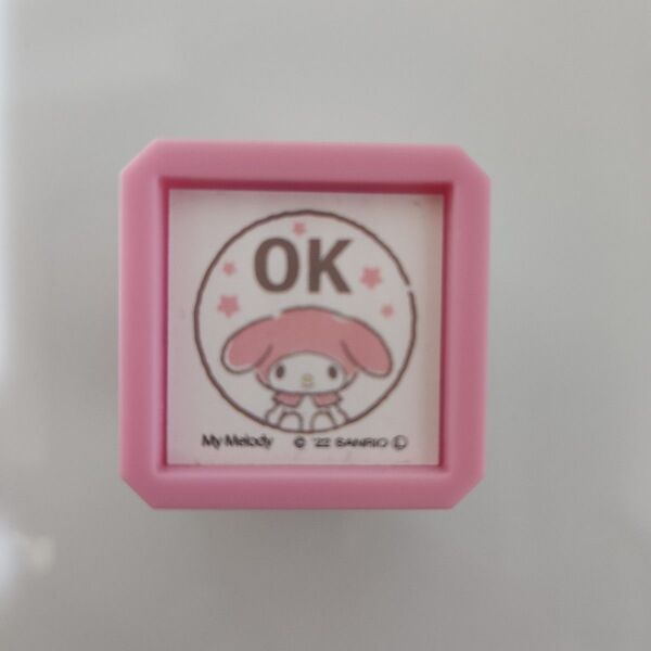 【新品未使用】こどものかお サンリオキャラクターズ 浸透印SQ マイメロディ/OK ピンク