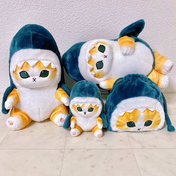 mofusand サメにゃん ぬいぐるみ マスコット 巾着 セット