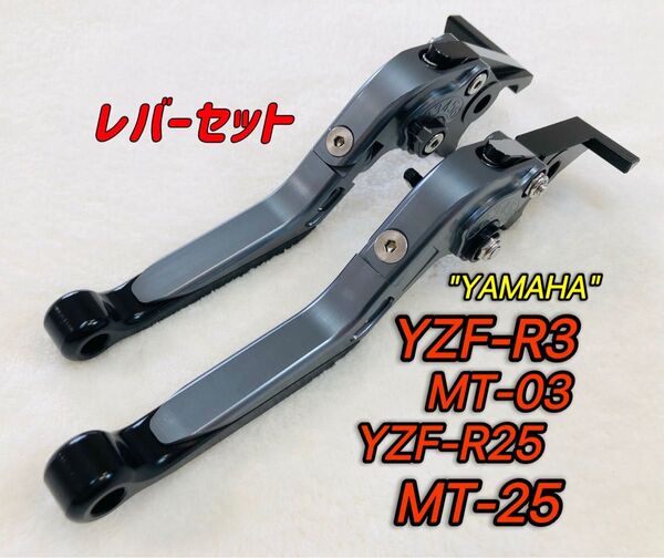 YZF-R25 MT-25 YZF-R3 MT-03 レバーセット チタンカラー