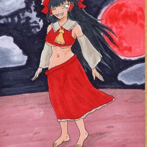 ミニ色紙イラスト No. 21 博麗霊夢