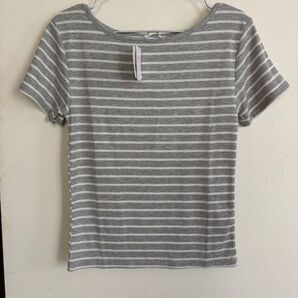 ボーダー カットソー 半袖Tシャツ 半袖 Tシャツ リブカットソー Mサイズ