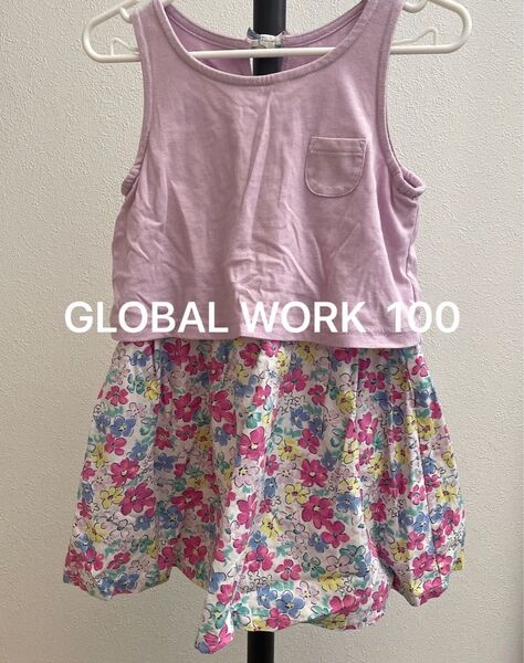 グローバルワーク ノースリーブワンピ 100 GLOBAL WORK 女の子 ワンピース キッズ