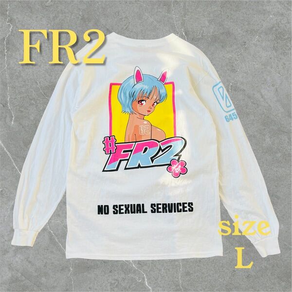 fr2 梅 バイカーガール 長袖 ロンt エロ Tシャツ アニメ ロングスリーブ L 長袖Tシャツ