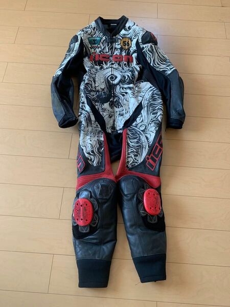 icon アイコン サイズ54 HYPERSPORT KRAKEN レーシングスーツ 革ツナギ