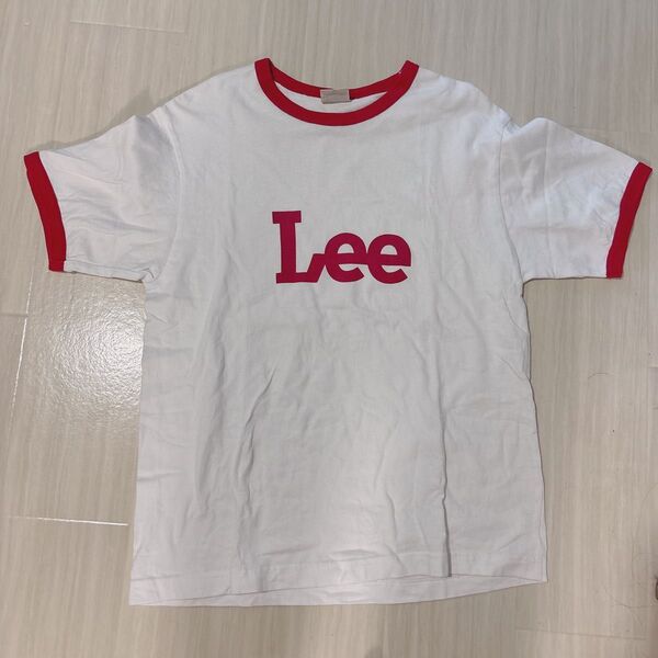 Lee リー ロゴ Tシャツ ホワイト/レッド Tシャツ 半袖Tシャツ M 半袖