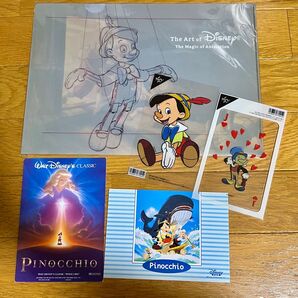 ディズニー ピノキオ クリアファイル ポストカード シール セット