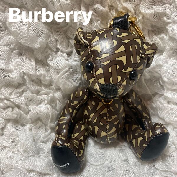 Burberry 牛革トーマスベア チャーム キーホルダー