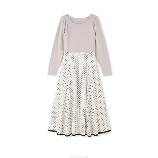 PROPORTION BODY DRESSING ドット柄ニットワンピース