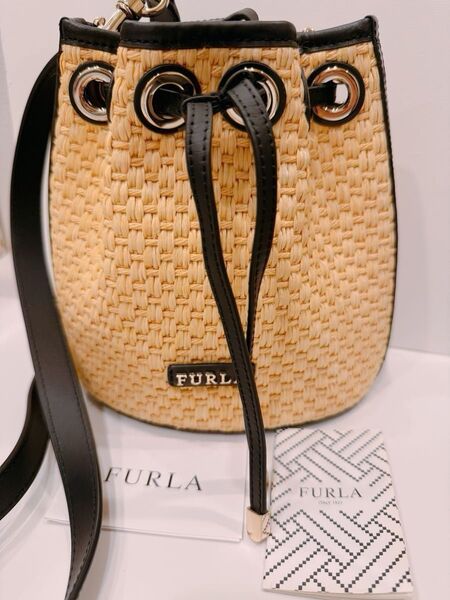 【美品未使用】FURLA ショルダーかごバッグ 新品同様 巾着