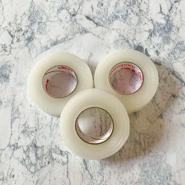 【未使用】スリーエム ジャパン 3M トランスポア サージカルテープ マイクロポア 幅13mm 半透明 3巻セット