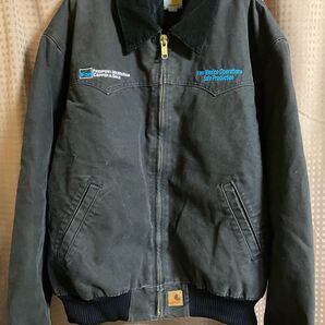 Carhartt サンタフェジャケット ブラック 企業系 刺繍 XXL