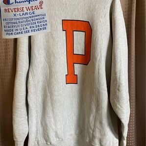 希少 90's チャンピオン リバースウィーブ PRINCETON 両面 染み込み プリント XL USA製