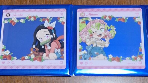 鬼滅の刃ストロベリーフェスティバルsns風クリアカード竈門禰豆子&甘露寺蜜璃