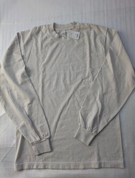 新品タグ付き LOS ANGELES APPAREL T-Shirt 6.5oz S セメント ロサンゼルスアパレル 長袖ロンT