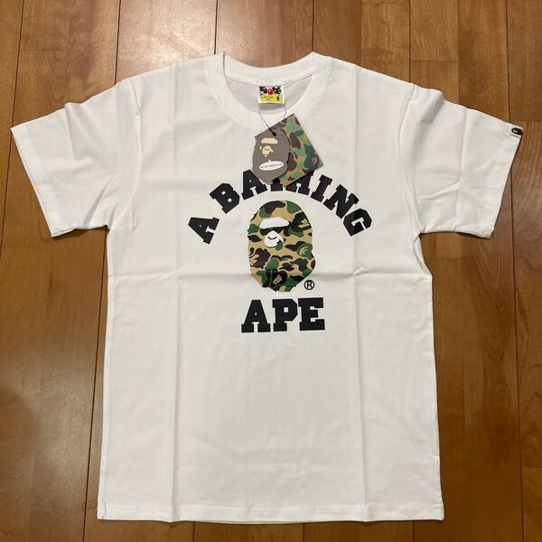 APE 半袖Tシャツ 男女兼用 M ホワイト 早い者勝ち
