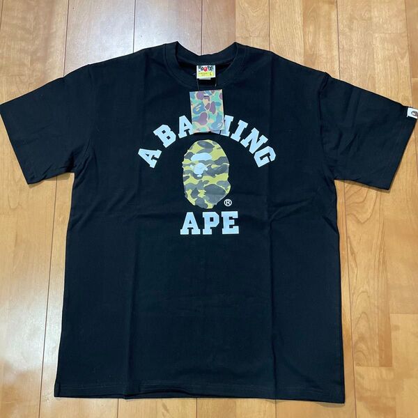 APE 半袖Tシャツ 男女兼用 ブラック L 早い者勝ち