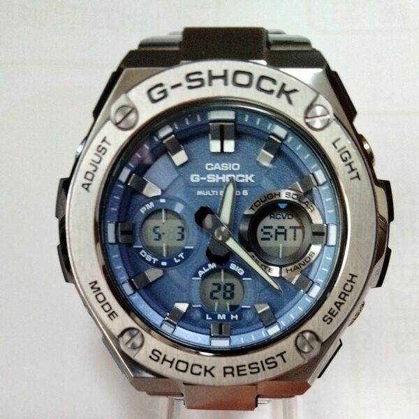 【美品】CASIO G-SHOCK GST-W110D 電波ソーラー タフソーラー