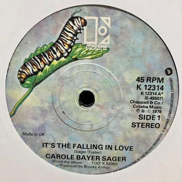 【7インチ】真夜中のドア元ネタ!Carole Bayer Sager / It's The Falling In Love