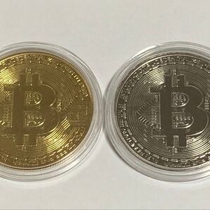 ビットコイン モチーフ マーカー 金銀 合計2枚