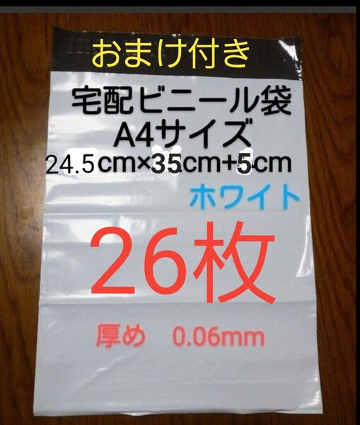 大感謝 宅配ビニール袋A4サイズ厚め26枚 洋服収納