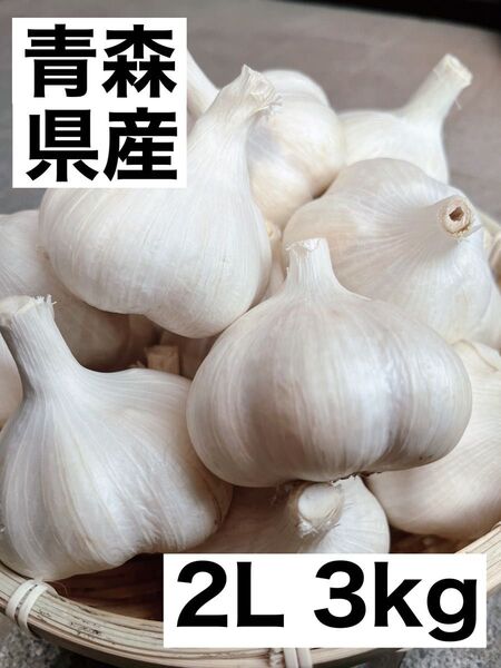 青森県産 にんにく 福地ホワイト六片 2L 3kg
