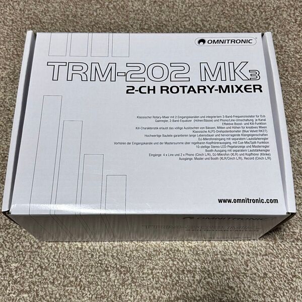 未使用品!Omnitronic TRM-202 MK3 2chロータリーミキサー
