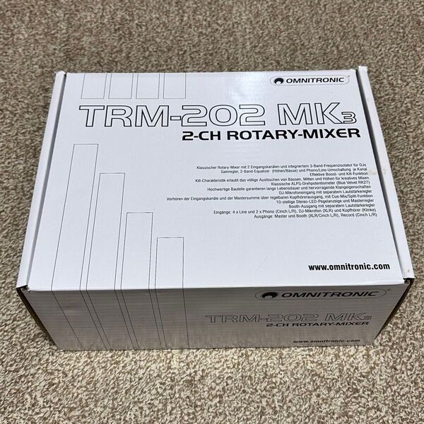 未使用品!Omnitronic TRM-202 MK3 2chロータリーミキサー