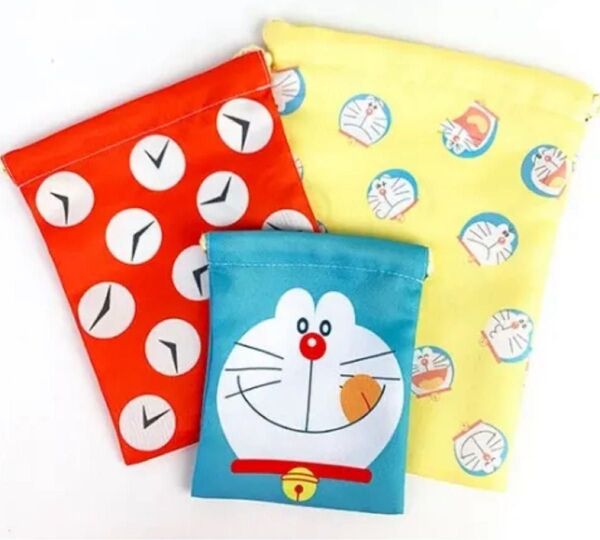 翌日発送 未開封 ドラえもん 3P巾着 巾着 3点セット 3サイズ