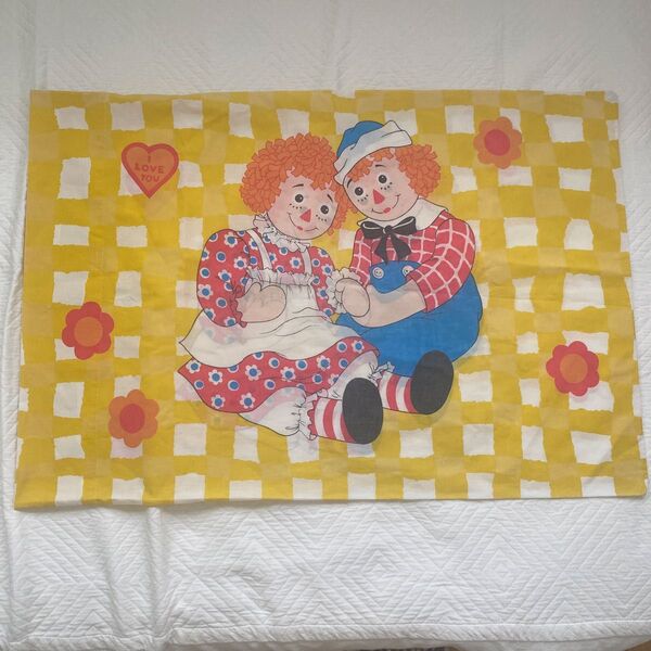 アメリカンビンテージ Raggedy Ann & Andy ラガディアンドアンディ 枕カバー ピローケース リメイク