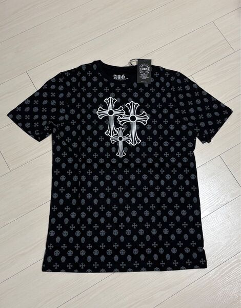 A&Gコットン100%Tシャツmade in Italy Tシャツ 半袖Tシャツ 半袖 プリント ロゴ ブラック L