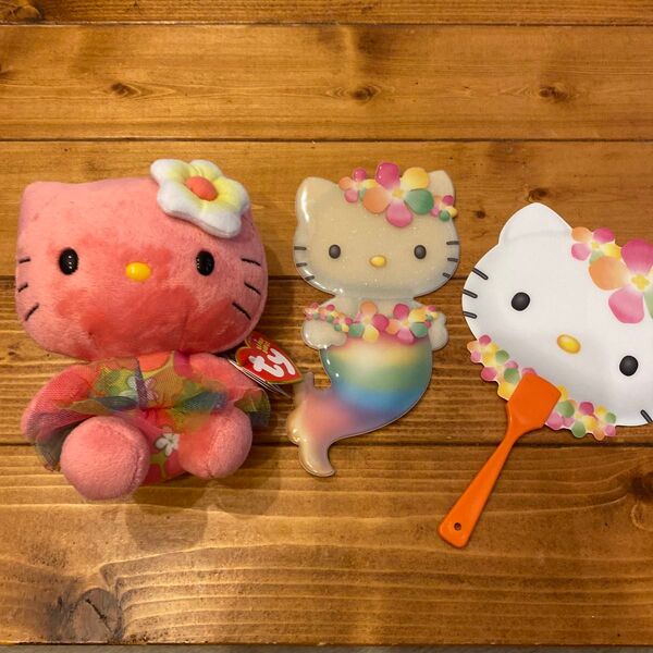 希少品 サンリオ ハワイアン ハローキティグッズ 3個セット 平成レトロ