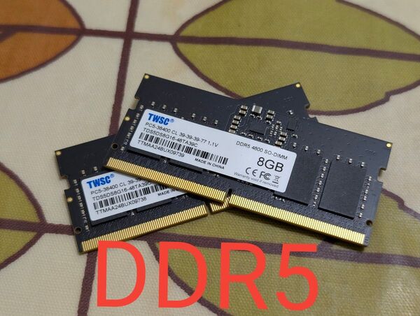 ノーブランド DDR5-4800 PC5-38400 SO-DIMM 16GB セット