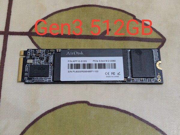 ノーブランド NVMe SSD 512GB PCIe 3.0