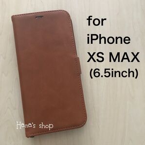 iPhoneXS MAX 手帳型 ケース 磁石付 ブラウン テンエスマックス