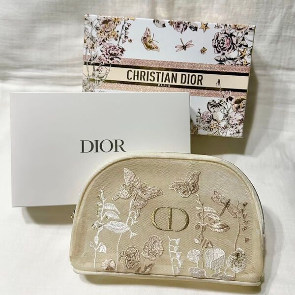 Christian Dior ディオール ノベルティ 母の日 ポーチ メッシュ ギフトボックス付き 新品未使用♪