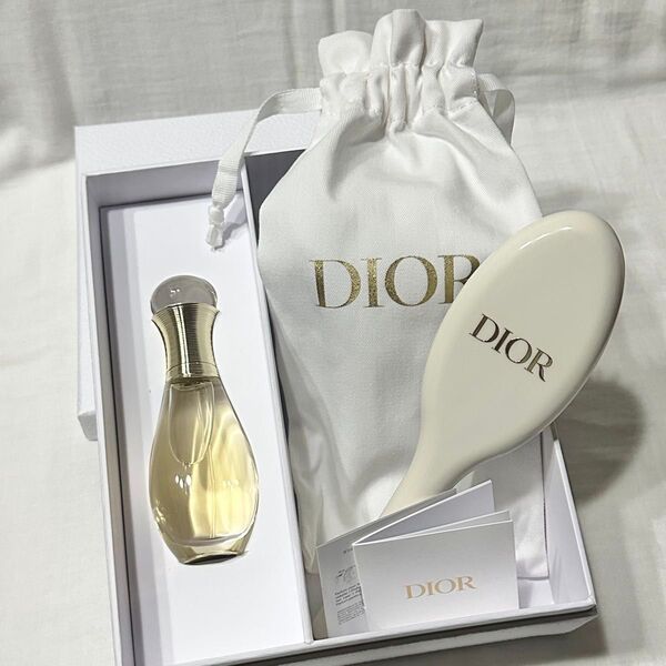 Christian Dior ディオール ノベルティ ギフト ジャドール ヘアミスト40ml ヘアブラシ 巾着 新品未使用♪