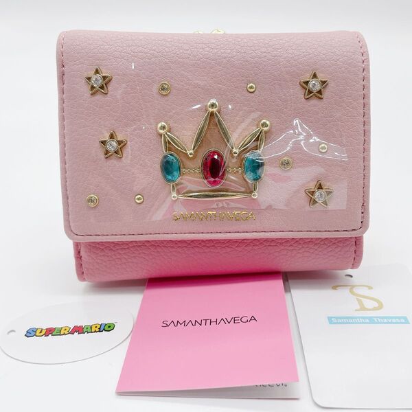 【新品】サマンサヴェガ 任天堂コラボ ピーチ姫 折り財布 マリオ ウォレット Samantha Vega