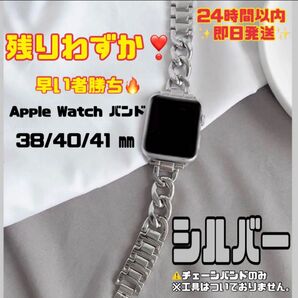 AppleWatch アップルウォッチ バンド ベルト 30/40/41㎜ チェーンバンド チェーンベルト 男女兼用