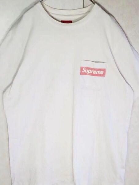 シュプリーム ボックスロゴ メッシュロゴ Tシャツ 白 Mサイズ レア supreme Box