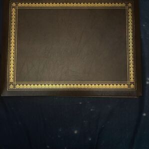 インスタントフォトアルバム茶色と金色の装