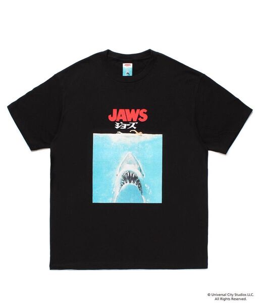 Lサイズ WACKO MARIA x Jaws T-Shirt "Black" ワコマリア Tシャツ ジョーズ