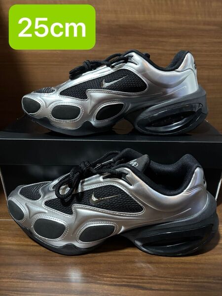 25cm Nike Women's Air Max Muse Black Metallic Silver エアマックスミューズ