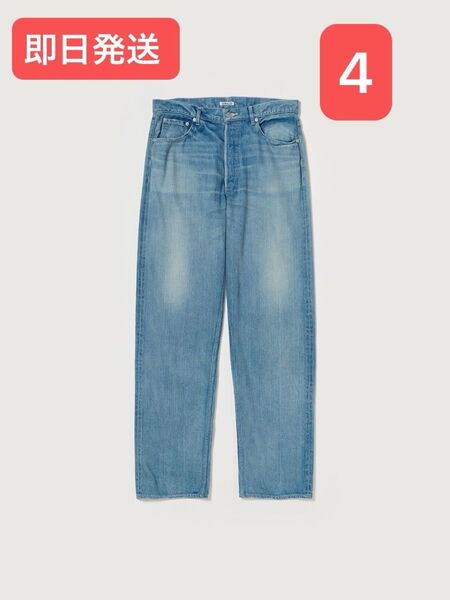 AURALEE オーラリー SELVEDGE FADED LIGHT DENIM WIDE PANTS ワイドデニム