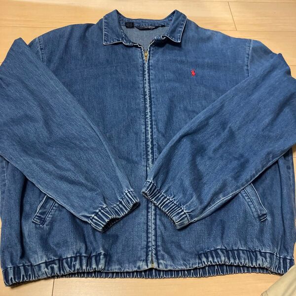 美品 USA製 Polo by Ralph Lauren ポロ ラルフローレン デニム スイングトップ XL