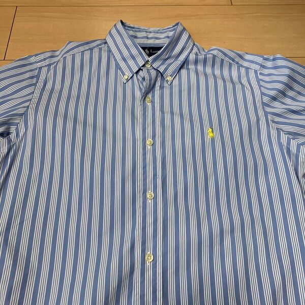 国内正規品 ラルフローレン 半袖 ボタンダウンシャツ Mサイズ 綿100 CLASSIC FIT Ralph Lauren