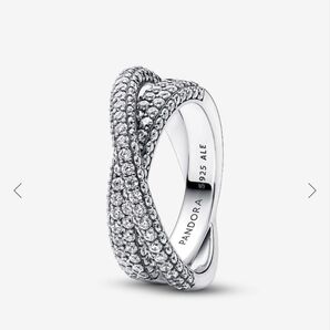 PANDORA クロスリング シルバー925 パヴェ 未使用 size 11