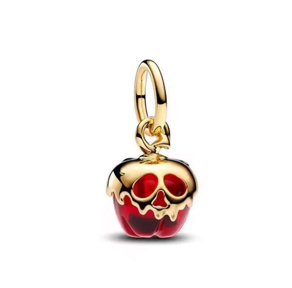 PANDORA ディズニー 毒リンゴ チャーム 14K ゴールド レッド