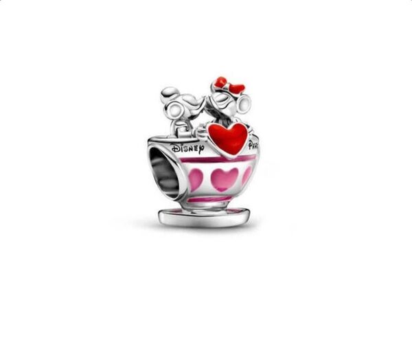 PANDORA ミッキーとミニーのティーカップチャーム